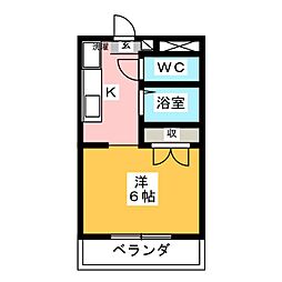 ガーデンヒルズ春日 1Kの間取図画像