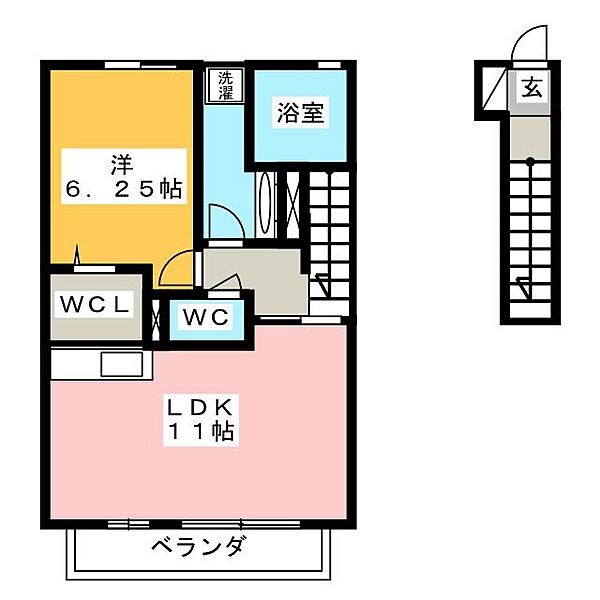 ラコルタ ｜静岡県静岡市駿河区西島(賃貸アパート1LDK・2階・49.88㎡)の写真 その2