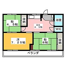 オレンジハイツ  ｜ 静岡県静岡市駿河区寺田（賃貸マンション1SLDK・2階・54.72㎡） その2