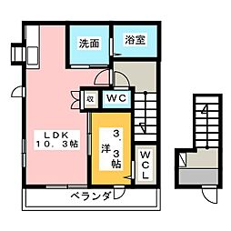 メゾンミーツA 1LDKの間取図画像