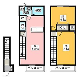 ユニメゾン青山 2LDKの間取図画像