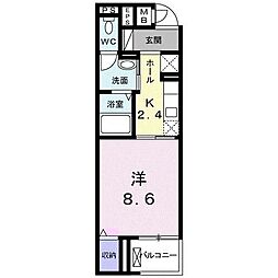 SerenoM 1Kの間取図画像