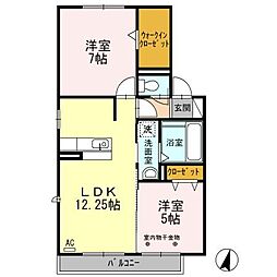 Heidlbeere 2LDKの間取図画像
