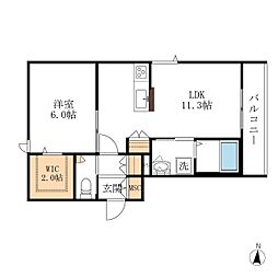 レジデンス上州屋 1LDKの間取図画像