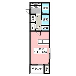 ジュリアコート ワンルームの間取図画像