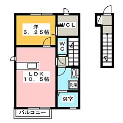 フェリオ 1LDKの間取図画像