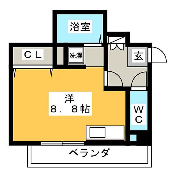 プチメゾン・Ｆ ｜静岡県浜松市中央区元浜町(賃貸マンション1R・2階・22.00㎡)の写真 その2