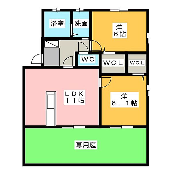 Calce uno ｜静岡県浜松市中央区新橋町(賃貸アパート2SLDK・1階・55.47㎡)の写真 その2