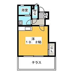 テックメイト神田町 ワンルームの間取図画像