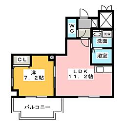ザ・レジデンス元魚別館 1LDKの間取図画像