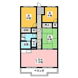カルカソンヌ 3LDKの間取図画像