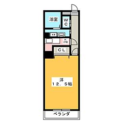 ゆず板屋 1Kの間取図画像