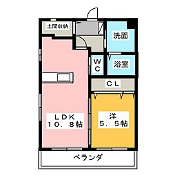 asamori-so 1LDKの間取図画像