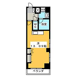 TRIBUTE尾張町 ワンルームの間取図画像