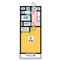 アイ・フォレスト 1Kの間取図画像