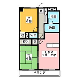 フェリス南平 2LDKの間取図画像