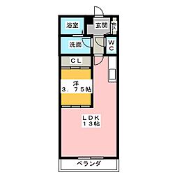 J・ROAD 1LDKの間取図画像
