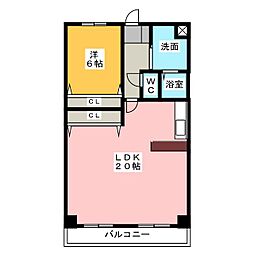 ルーチェ 1LDKの間取図画像
