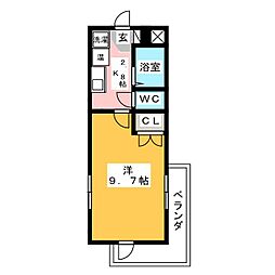 ジョイレジデンス 1Kの間取図画像