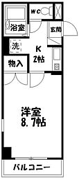 エルム元城 1Kの間取図画像