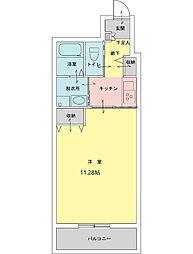 第1つきみビル 1Kの間取図画像