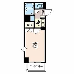 エルム元城 1Kの間取図画像
