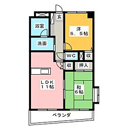 フェリス南平 2LDKの間取図画像
