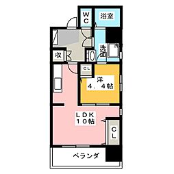 WILLIAMHILLS浜松 1LDKの間取図画像