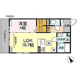 Tricia寺島 1LDKの間取図画像