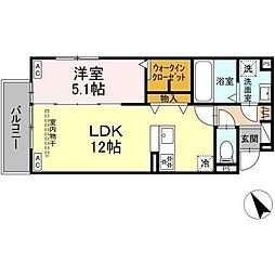 Tricia寺島 1LDKの間取図画像