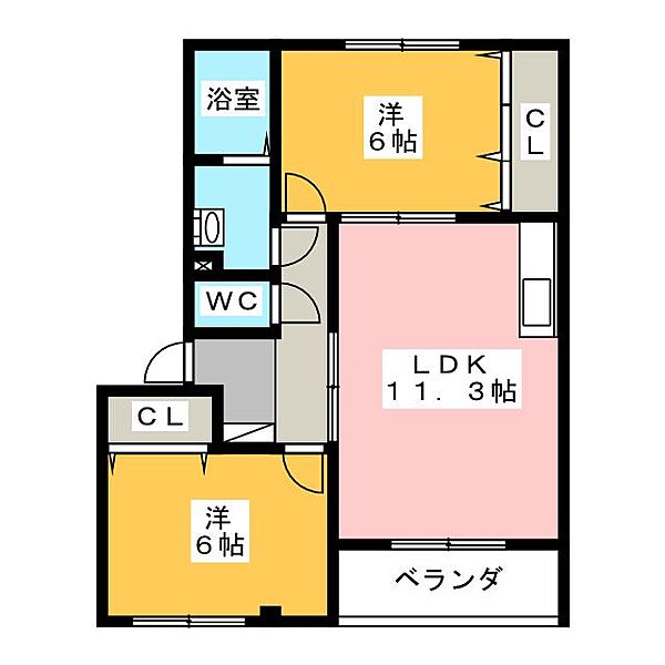 グリーンハイツ ｜静岡県浜松市中央区和合町(賃貸マンション2LDK・1階・53.64㎡)の写真 その2