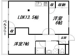 間取図画像 2LDK