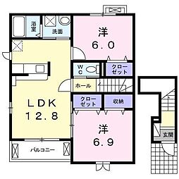 プリムローズ3 2LDKの間取図画像