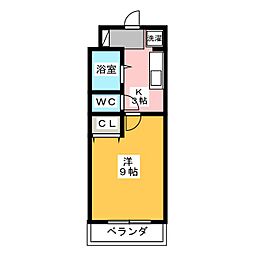 ラ・セフィーロ6 1Kの間取図画像