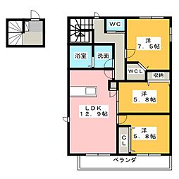 パークメゾン神田C棟 3LDKの間取図画像