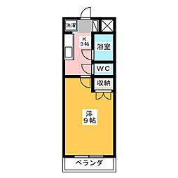 ラルフローレ2 1Kの間取図画像