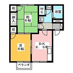 セントラルヴィラ 2DKの間取図画像