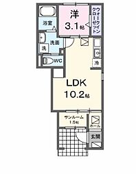 メゾン ロイヤル 1LDKの間取図画像
