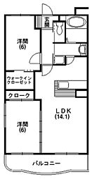 エスペランサ 2LDKの間取図画像