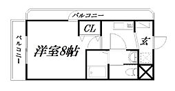 ジョイ高丘 1Kの間取図画像