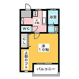 ダンデリッチ 1Kの間取図画像