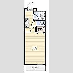 マンションゴールドサークル 1Kの間取図画像