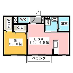 カーサフェリオ 1LDKの間取図画像