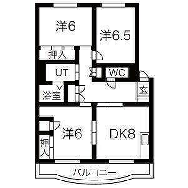 柔美和マンションはまぼう ｜静岡県浜松市中央区三和町(賃貸マンション3DK・2階・71.01㎡)の写真 その2