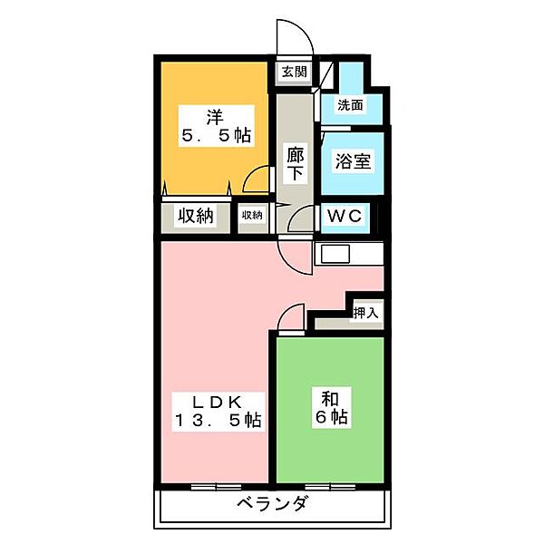 ランドＲファースト ｜静岡県浜松市中央区渡瀬町(賃貸マンション2LDK・2階・56.00㎡)の写真 その2