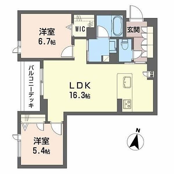 ヘスティア 101｜静岡県浜松市中央区佐藤３丁目(賃貸マンション2LDK・1階・63.25㎡)の写真 その2