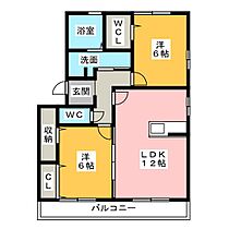 フェリーチェ　Ａ・B  ｜ 静岡県浜松市中央区篠ケ瀬町（賃貸アパート2LDK・3階・60.88㎡） その2