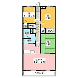 リ・ヴェール・セントラル・ハイツ 3LDKの間取図画像