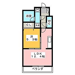 アイベックス・ナイン 1LDKの間取図画像