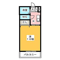 CUSTOMNAKAJIMA 1Kの間取図画像